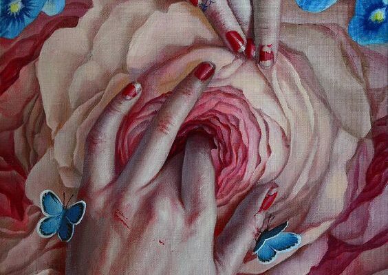 Jana brike the flowers