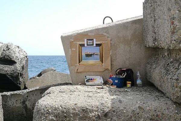 Artista replica pinturas famosas em lugares incomuns e abandonados 9