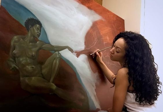 Harmonia Rosales, pintora Cubana recria artes clássicas e famosas na perspectiva negra