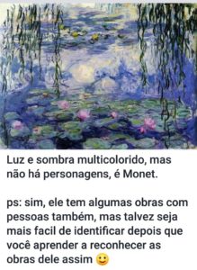 arte no caos artista monet